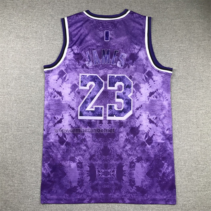 Camiseta Los Angeles Lakers LeBron James NO 23 Select Series 2023 Violeta